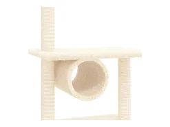Árvore p/ gatos c/ postes arranhadores sisal 279 cm cor creme