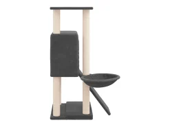 Árvore p/ gatos c/ postes arranhadores sisal 96 cm cinza-escuro