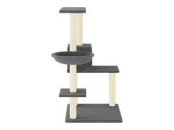 Árvore p/ gatos c/ postes arranhadores sisal 95 cm cinza-escuro