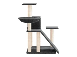 Árvore p/ gatos c/ postes arranhadores sisal 82 cm cinza-escuro