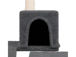 Árvore p/ gatos c/ postes arranhadores sisal 82 cm cinza-escuro
