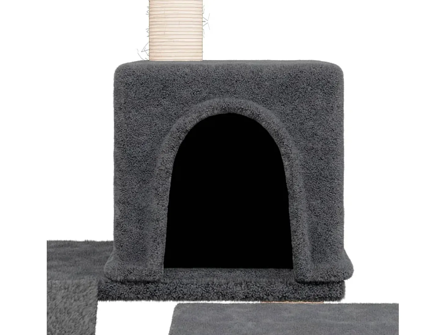 Árvore p/ gatos c/ postes arranhadores sisal 82 cm cinza-escuro