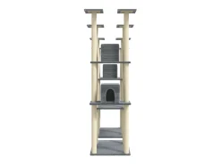 Árvore p/ gatos c/ postes arranhadores sisal 174 cm cinza-claro
