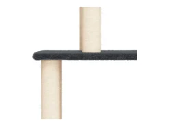 Árvore p/ gatos c/ postes arranhadores sisal 149cm cinza-escuro