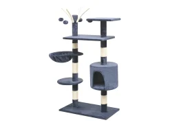 Árvore p/ gatos c/ postes arranhadores sisal 125 cm azul escuro