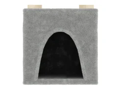 Árvore p/ gatos c/ postes arranhadores sisal 147 cm cinza-claro