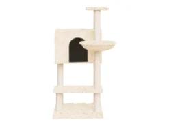 Árvore p/ gatos c/ postes arranhadores sisal 108,5 cm cor creme