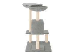 Árvore p/ gatos c/ postes arranhadores 82 cm cinzento-claro