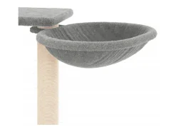 Árvore p/ gatos c/ postes arranhadores 82 cm cinzento-claro