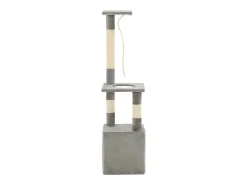 Árvore p/ gatos c/ postes arranhadores sisal 109 cm cinzento