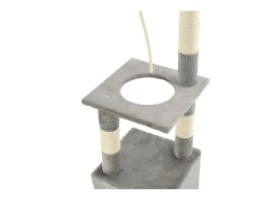 Árvore p/ gatos c/ postes arranhadores sisal 109 cm cinzento