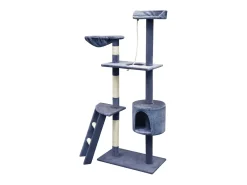 Árvore p/ gatos c/ postes arranhadores sisal 150 cm azul escuro