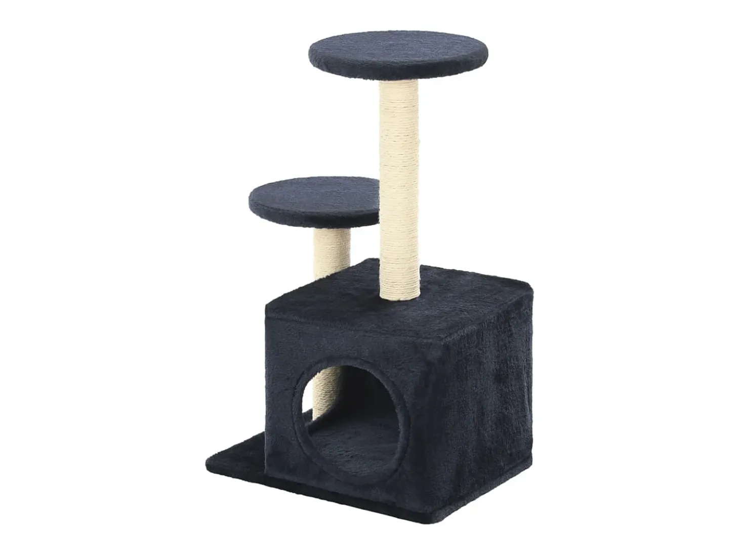 Árvore p/ gatos c/ postes arranhadores sisal 60 cm azul escuro