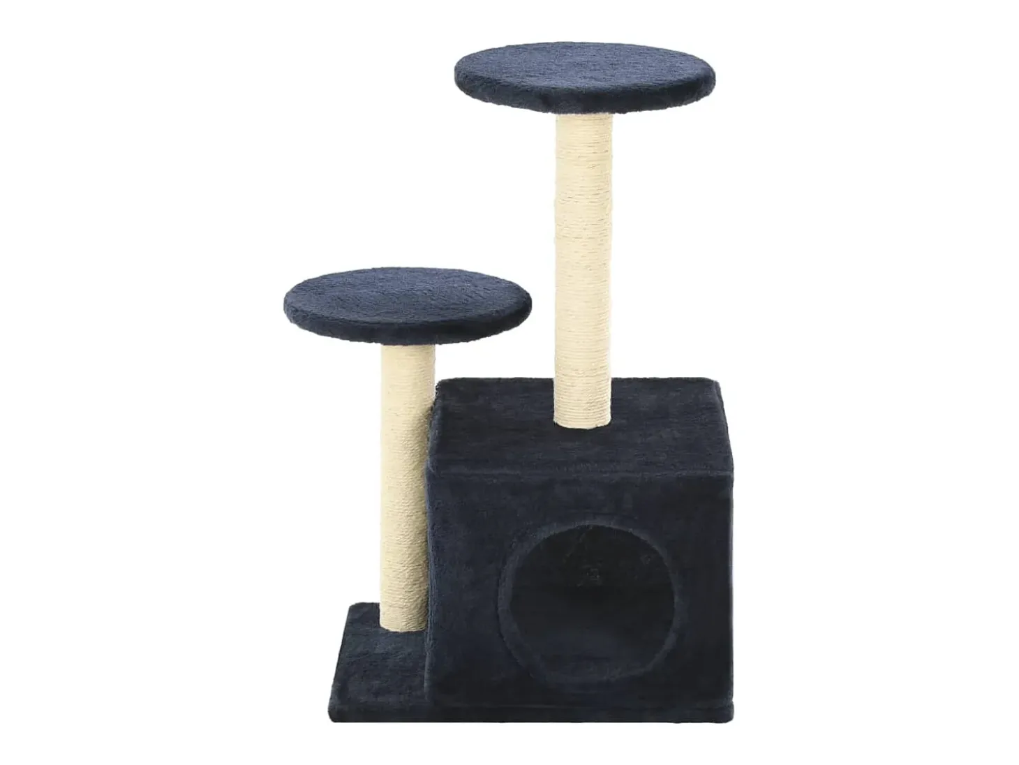 Árvore p/ gatos c/ postes arranhadores sisal 60 cm azul escuro