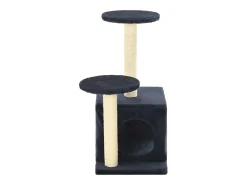Árvore p/ gatos c/ postes arranhadores sisal 60 cm azul escuro