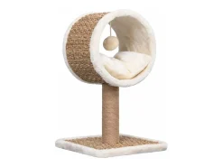 Árvore p/ gatos c/ túnel superior e brinquedo 49cm erva marinha
