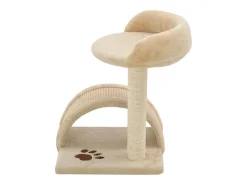 Árvore p/ gatos c/postes arranhadores sisal 40 cm bege/castanho