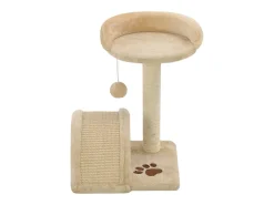 Árvore p/ gatos c/postes arranhadores sisal 40 cm bege/castanho