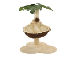 Árvore p/ gatos c/postes arranhadores sisal 50 cm bege/castanho