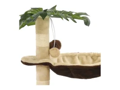 Árvore p/ gatos c/postes arranhadores sisal 50 cm bege/castanho