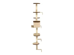 Árvore p/ gatos parede arranhadores sisal 194 cm bege/castanho