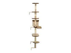 Árvore p/ gatos parede arranhadores sisal 194 cm bege/castanho