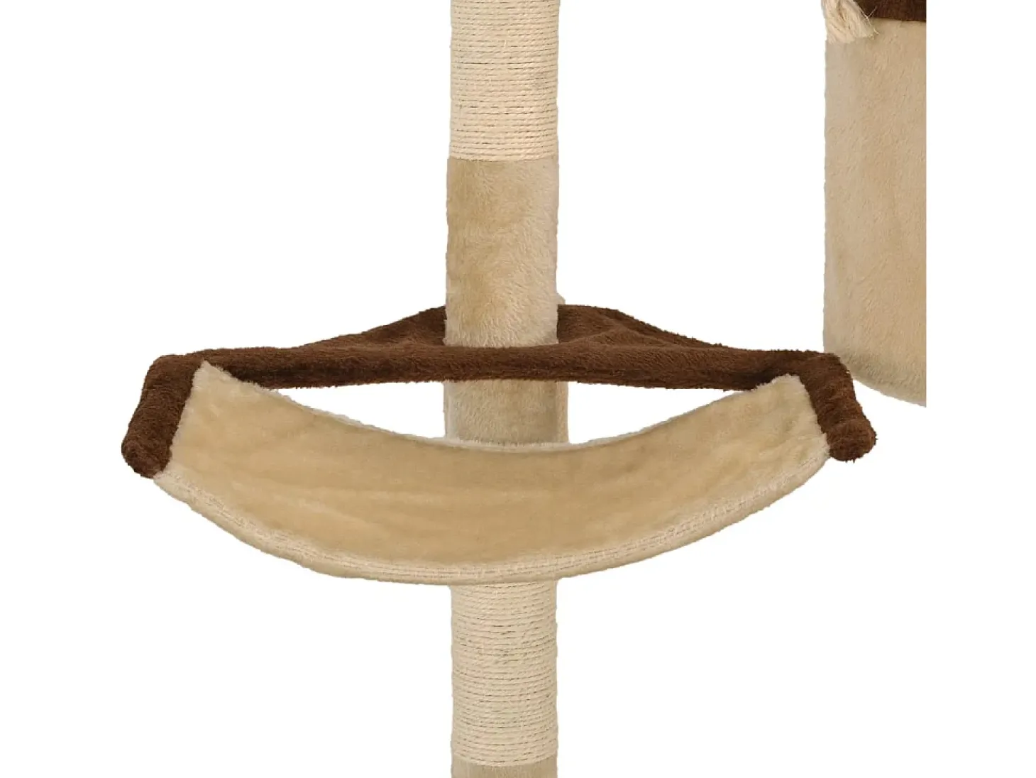 Árvore p/ gatos parede arranhadores sisal 194 cm bege/castanho
