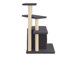 Árvore p/ gatos postes arranhadores sisal 83,5 cm cinza-escuro