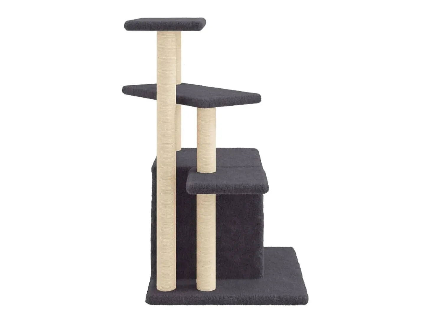 Árvore p/ gatos postes arranhadores sisal 83,5 cm cinza-escuro