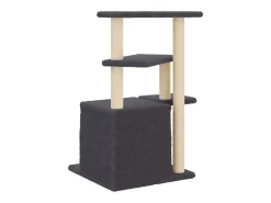 Árvore p/ gatos postes arranhadores sisal 83,5 cm cinza-escuro