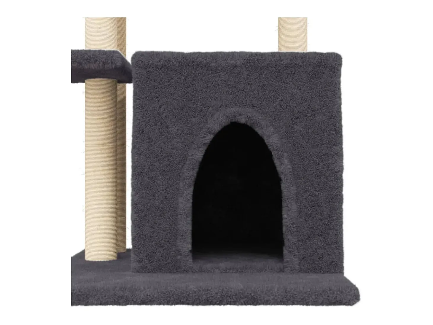 Árvore p/ gatos postes arranhadores sisal 83,5 cm cinza-escuro