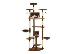 Árvore p/ gatos postes arranhadores sisal 203cm castanho/branco