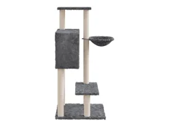 Árvore para gatos c/ arranhadores sisal 108,5 cm cinza-escuro