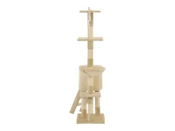 Árvore para gatos c/ postes arranhadores sisal 138 cm bege