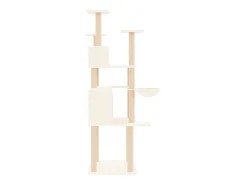 Árvore para gatos c/ postes arranhadores sisal 166 cm cor creme