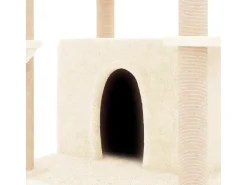 Árvore para gatos c/ postes arranhadores sisal 166 cm cor creme