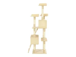 Árvore para gatos c/ postes arranhadores sisal 170 cm bege