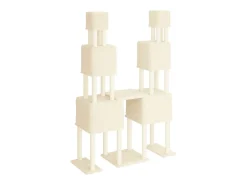 Árvore para gatos c/ postes arranhadores sisal 199 cm cor creme