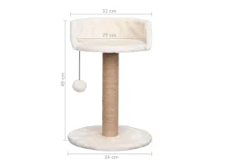 Árvore para gatos c/ postes arranhadores 49 cm erva marinha