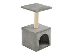 Árvore para gatos c/ postes arranhadores sisal 55 cm cinzento