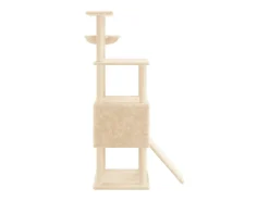 Árvore para gatos c/ postes arranhadores sisal 153 cm cor creme