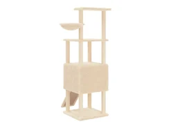 Árvore para gatos c/ postes arranhadores sisal 153 cm cor creme