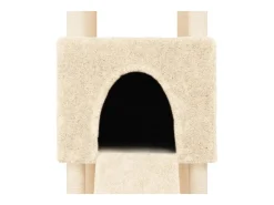 Árvore para gatos c/ postes arranhadores sisal 153 cm cor creme