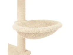 Árvore para gatos c/ postes arranhadores sisal 153 cm cor creme