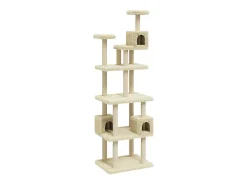 Árvore para gatos c/ postes arranhadores sisal 188 cm cor creme