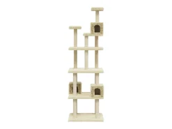 Árvore para gatos c/ postes arranhadores sisal 188 cm cor creme