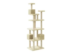 Árvore para gatos c/ postes arranhadores sisal 188 cm cor creme