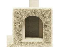 Árvore para gatos c/ postes arranhadores sisal 188 cm cor creme