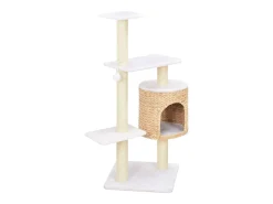 Árvore para gatos c/ postes arranhadores em erva marinha