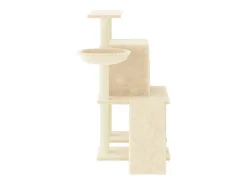 Árvore para gatos c/ postes arranhadores sisal 96,5 cm creme